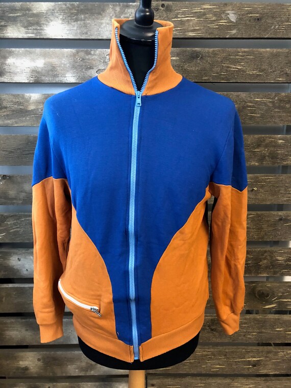 Vintage 70er Jahre Festival Track Anzug Jacke funky retro Rave Windjacke Größe L Vintage 70er Jahre Festival Track Anzug Jacke funky retro Rave Windjacke Größe L