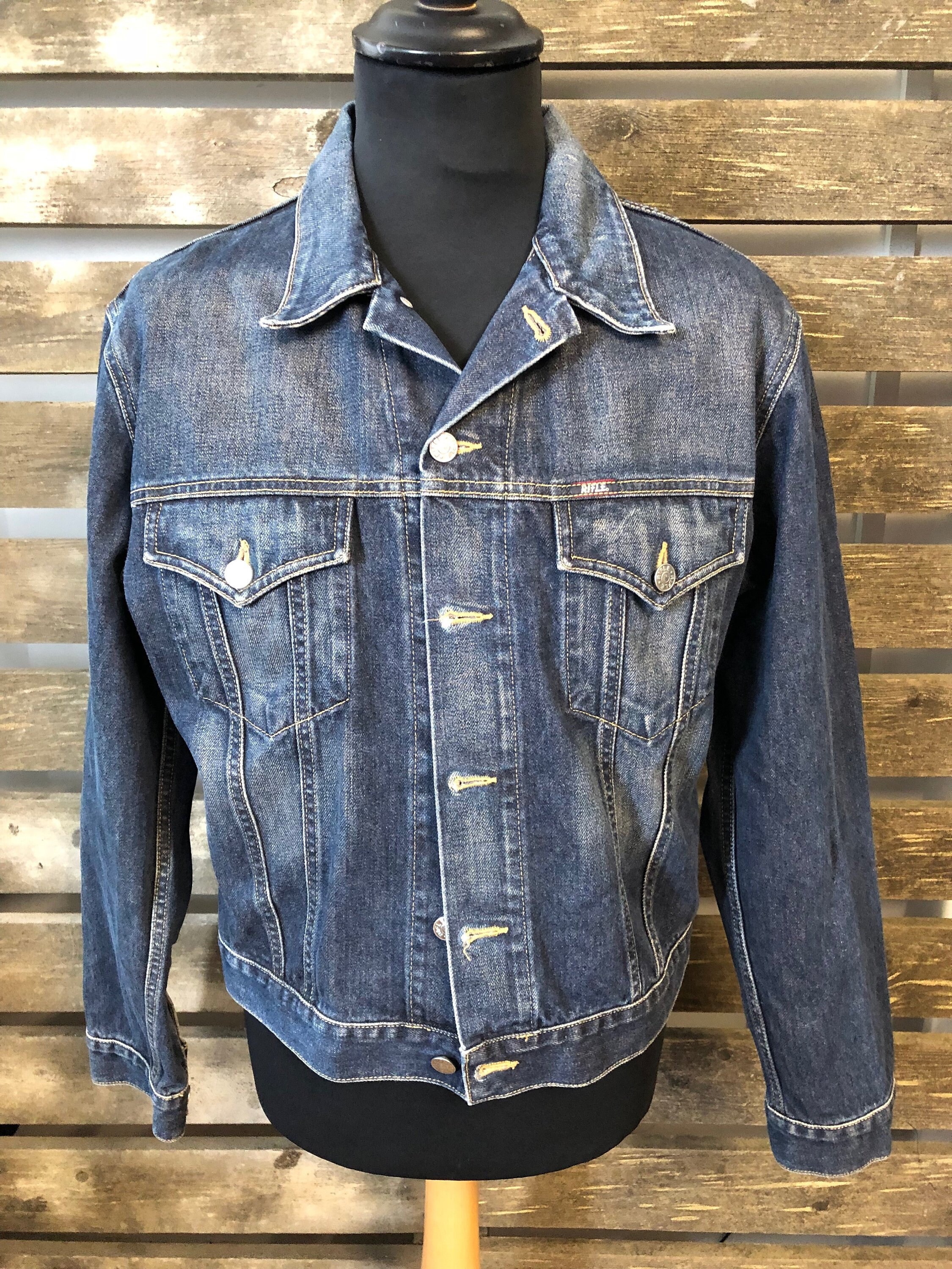 RIFLE Vintage Denim Jacket Retro 80s 