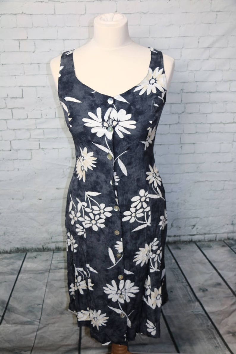 Patterned 90/'S Vintage DRESS Retro Viscose 90s dress