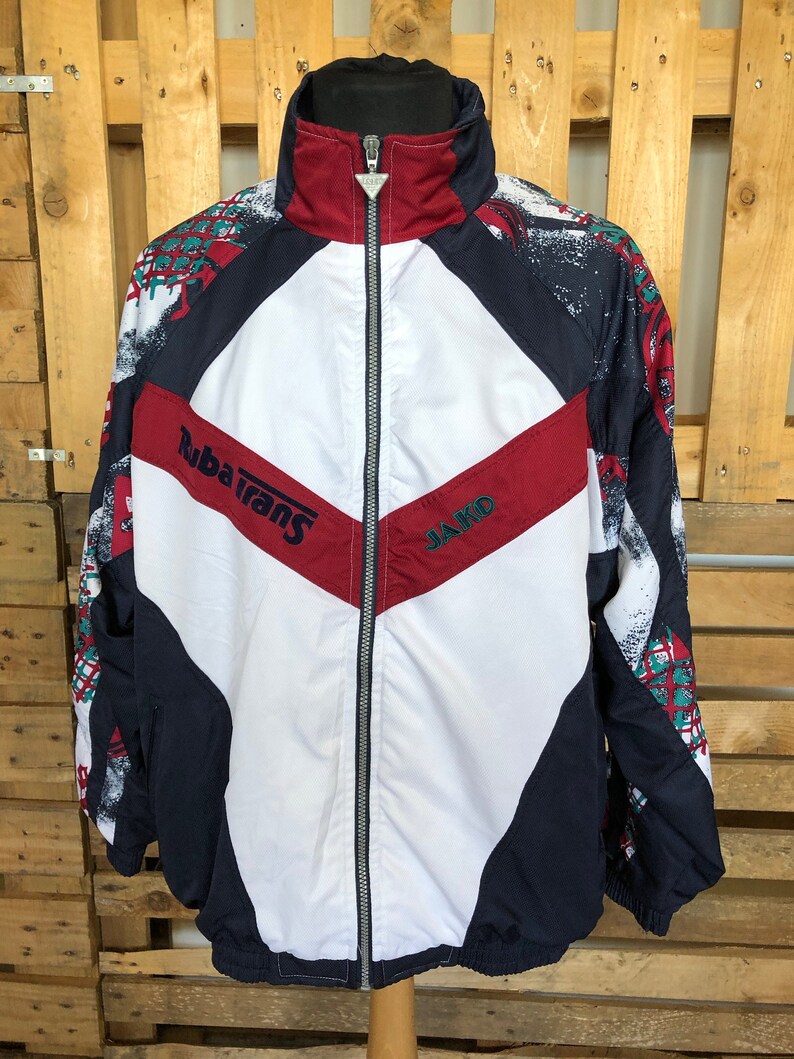 NOTE elastic gone in waist funky retro rave windbreaker size L Vintage Festival 70s80s Track Suit Jacket