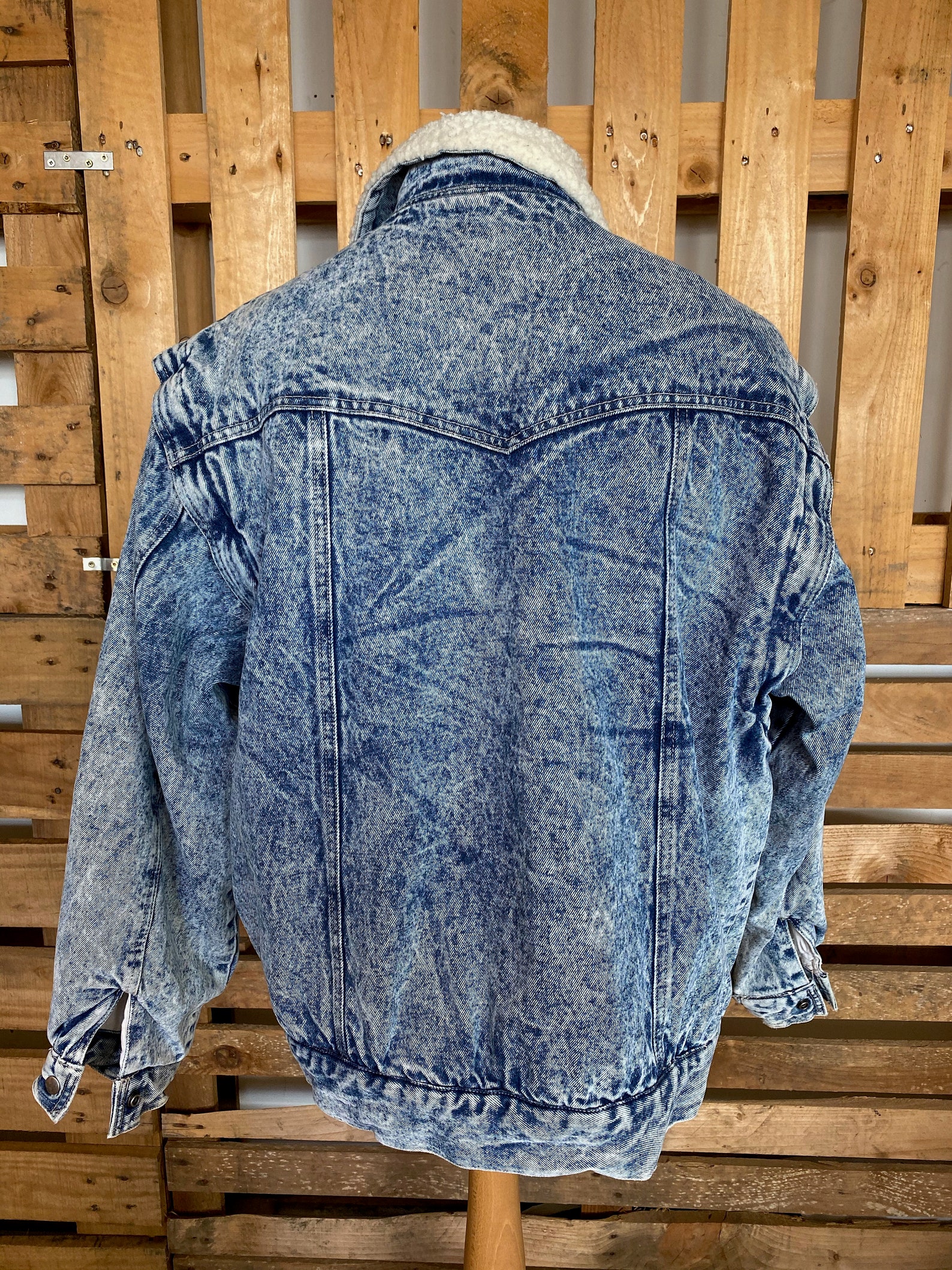 WRANGLER Vintage Teddy Collar Denim Jacket Retro 80s/90s - Etsy