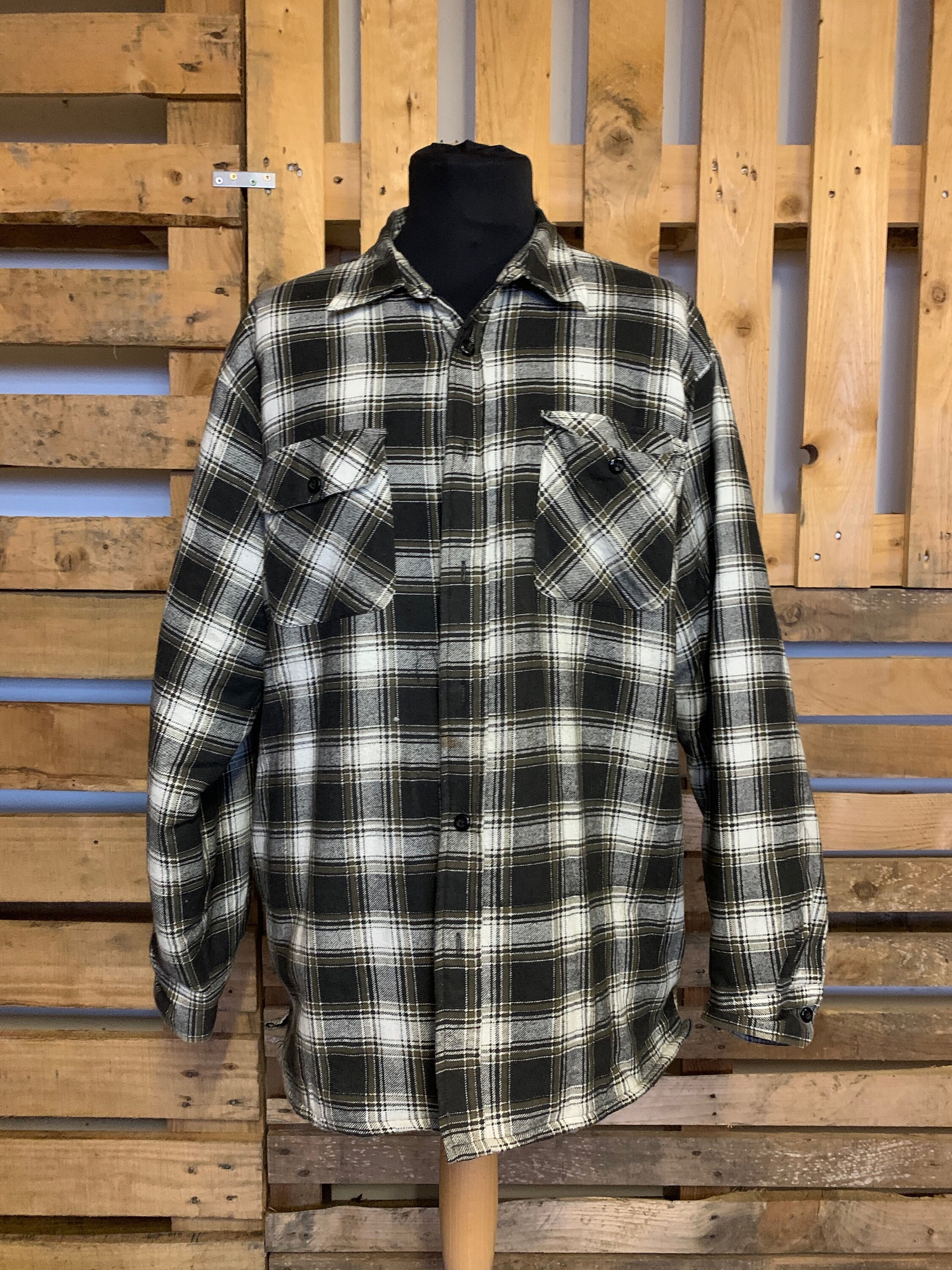 Image of Vintage Checked Unisex Jacket - 90S Country Western Style Oversized Emo Jacket Size Xl