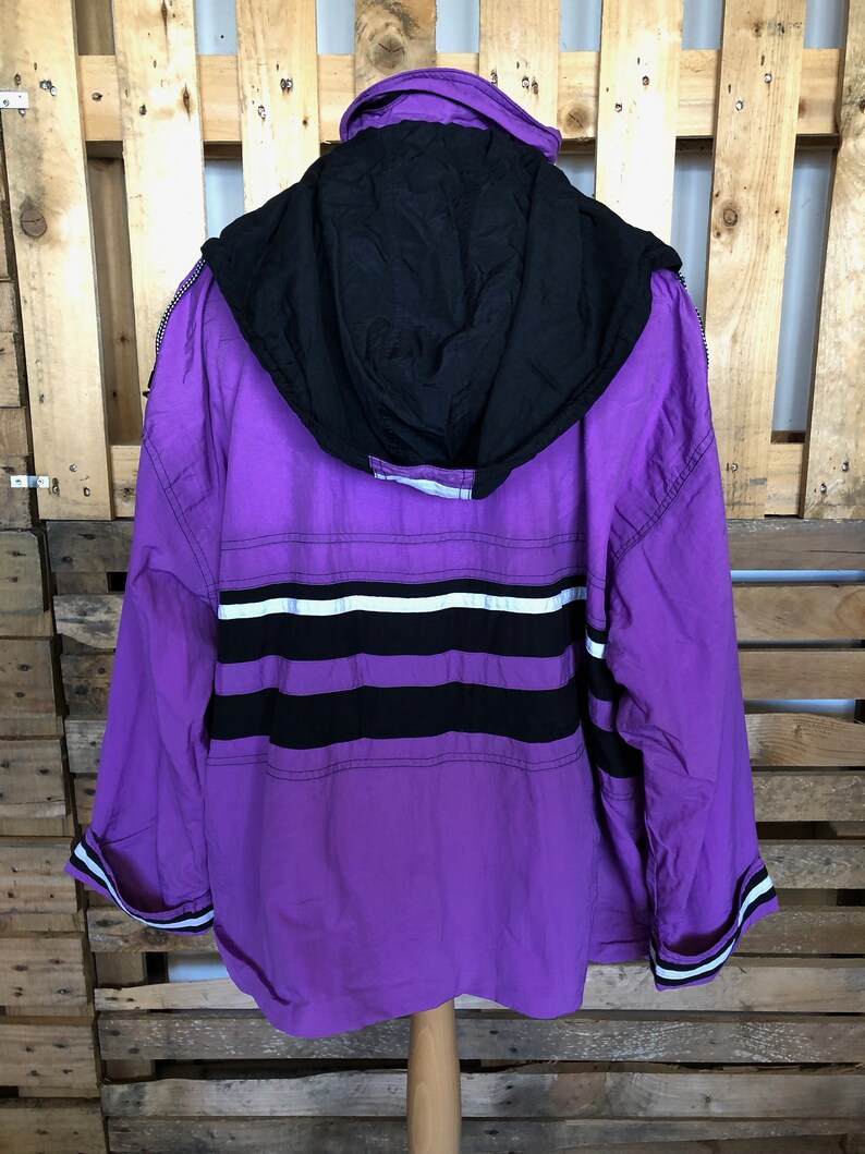 NOTE elastic stretchedgone funky retro rave windbreaker size XL Vintage Festival 70s80s Track Suit Jacket