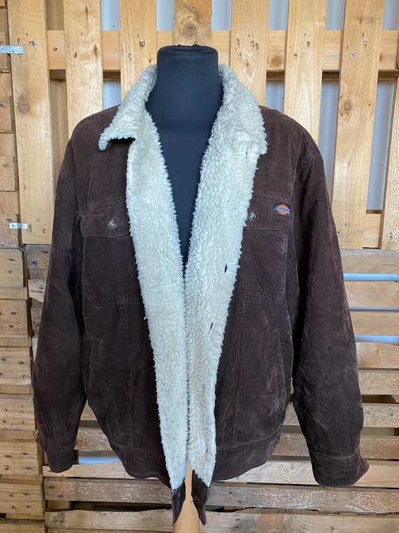 DICKIES Vintage Teddy Collar Denim Jacket - retro