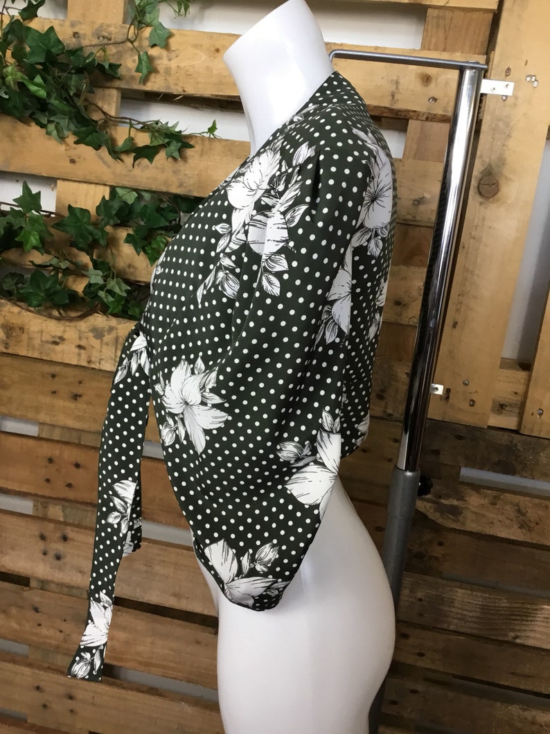 80/'s 90/'s festival outfit summer cropped blouse Cute vintage Funky tie front cropped shirt