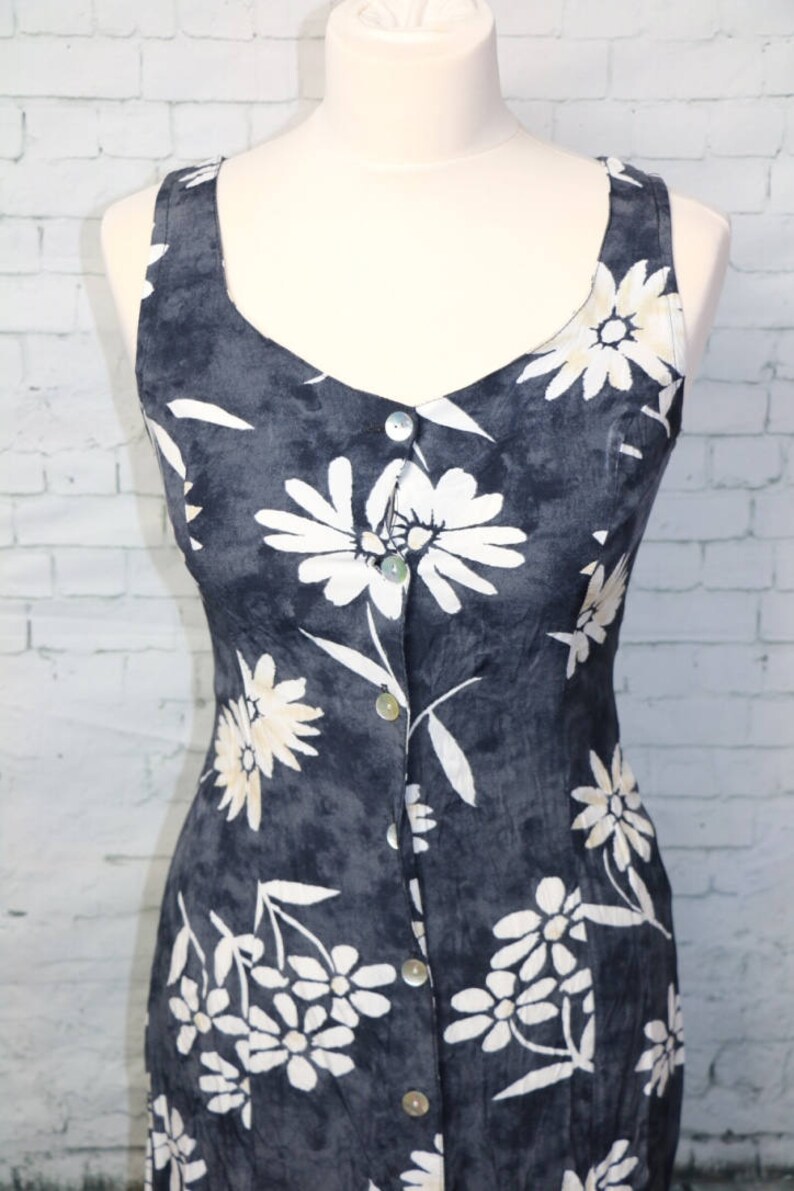 Patterned 90/'S Vintage DRESS Retro Viscose 90s dress