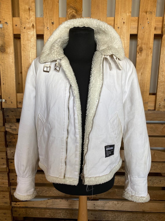 Vintage Teddy Collar Denim Jacket - retro 80s/90s