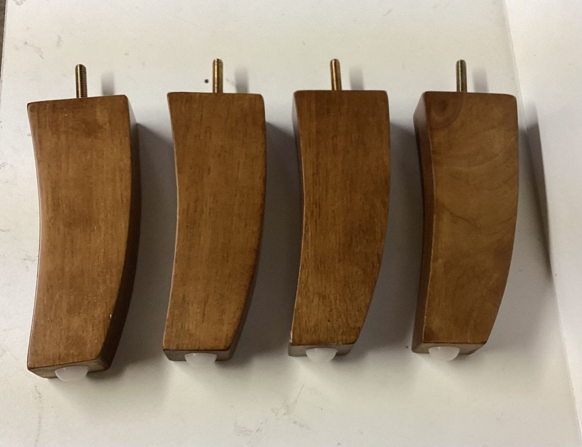 LS106 Tapered Curved Furniture Legs Feet Chair Sofa Oakfinish Etsy