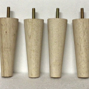 5208 Furniture Tapered Legs Feet Unfinished Wood Couch Chair Sofa 5&quot;  4 legs