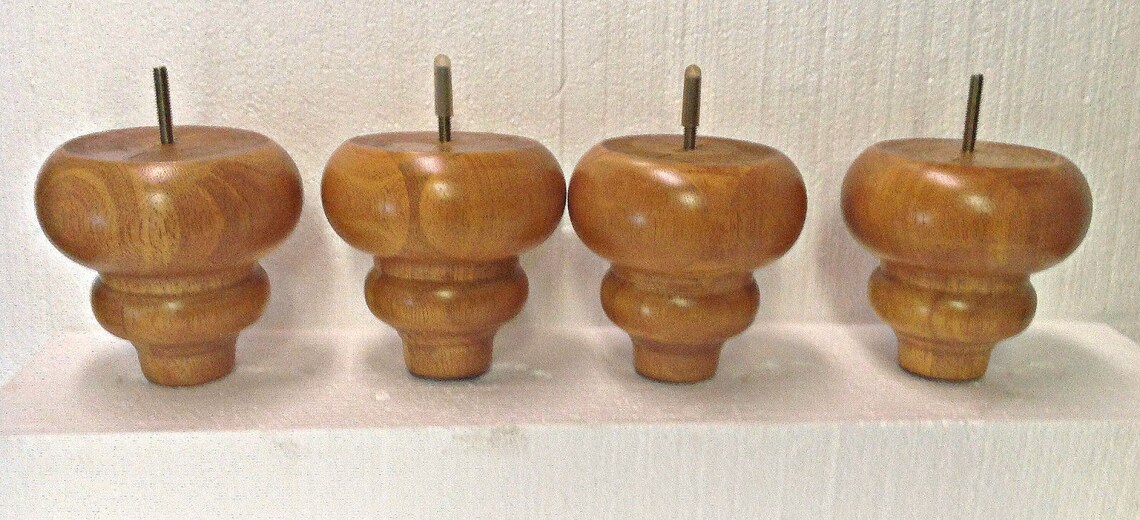 Furniture Legs Feet Wood Sofa Couch Legs Ottoman Double Bun Etsy