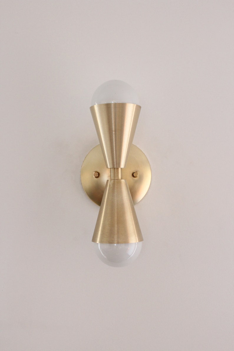 Double Uptown Brass Sconce zdjęcie 1