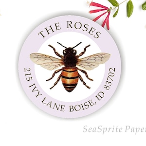 Address labels | Honeybee decor | Address Labels with bees | Gift for Bee Lover