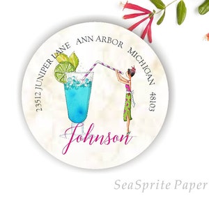 Return address label, Personalized Address Label, Bartender Gift, Gift for bartender