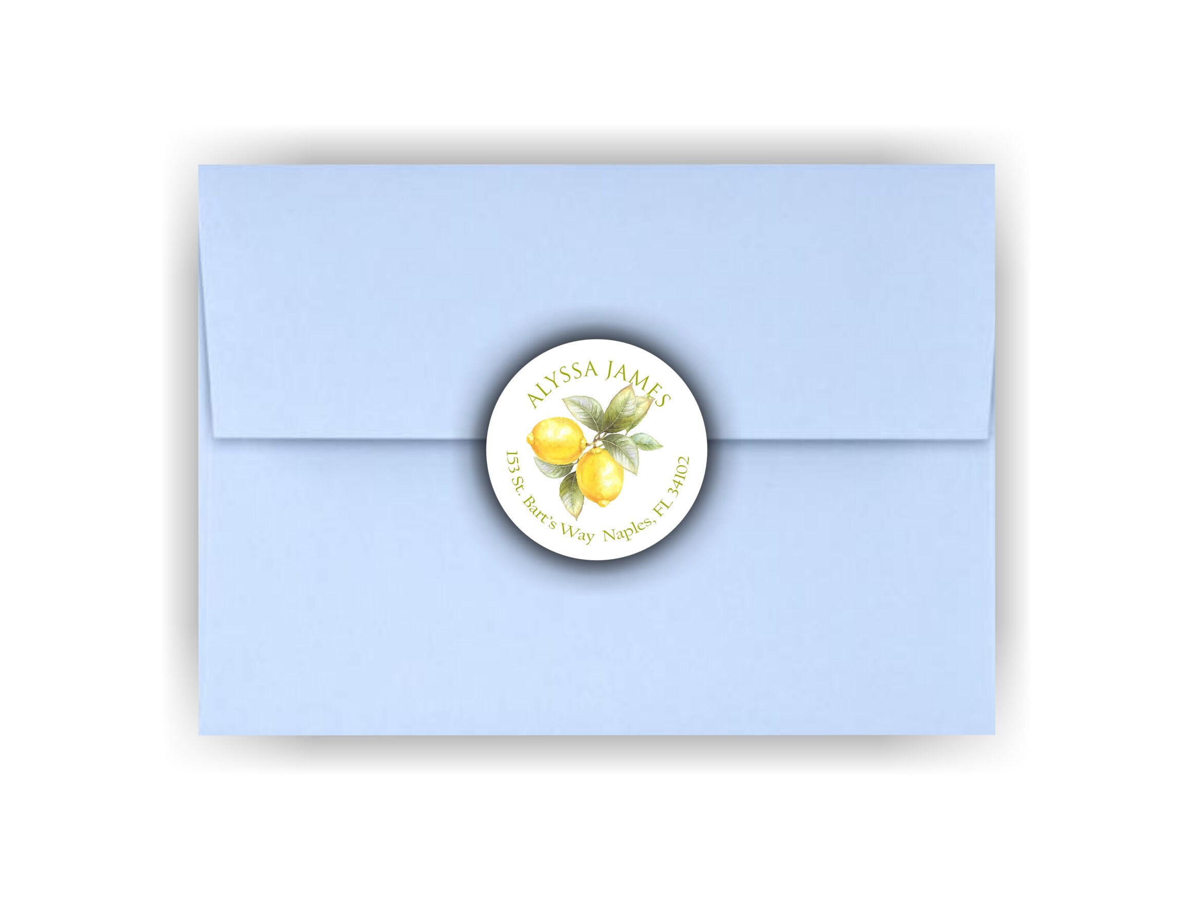 Lemon Address Labels Gift for lemon lover Monogrammed Etsy