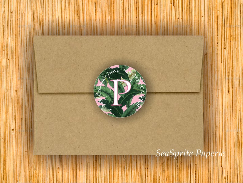 Tropical address label Address Labels Hawaiian decor