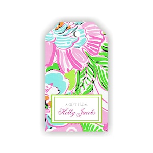 Personalized Gift Tags set of 24, Personalized Lilly Gift Tags, Resort Wear Gifts