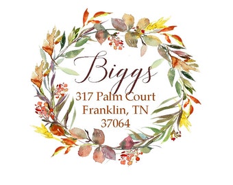 Round Address labels | Woodland Decor | Autumn Gifts