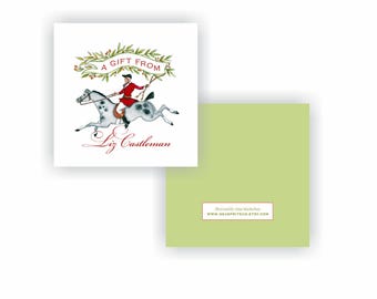 Horse Gift Tags, Horse Lover gifts | Personalized Christmas Gift Tags with Horses