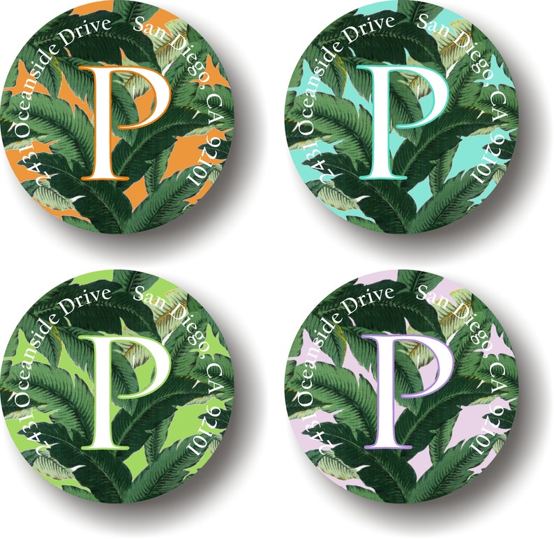 Tropical address label Address Labels Hawaiian decor