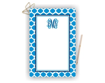 Blue and White Gifts, Monogrammed Notepad, Personalized Notepad, Hostess Gifts