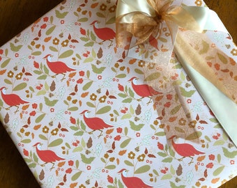 Pheasant wrapping paper