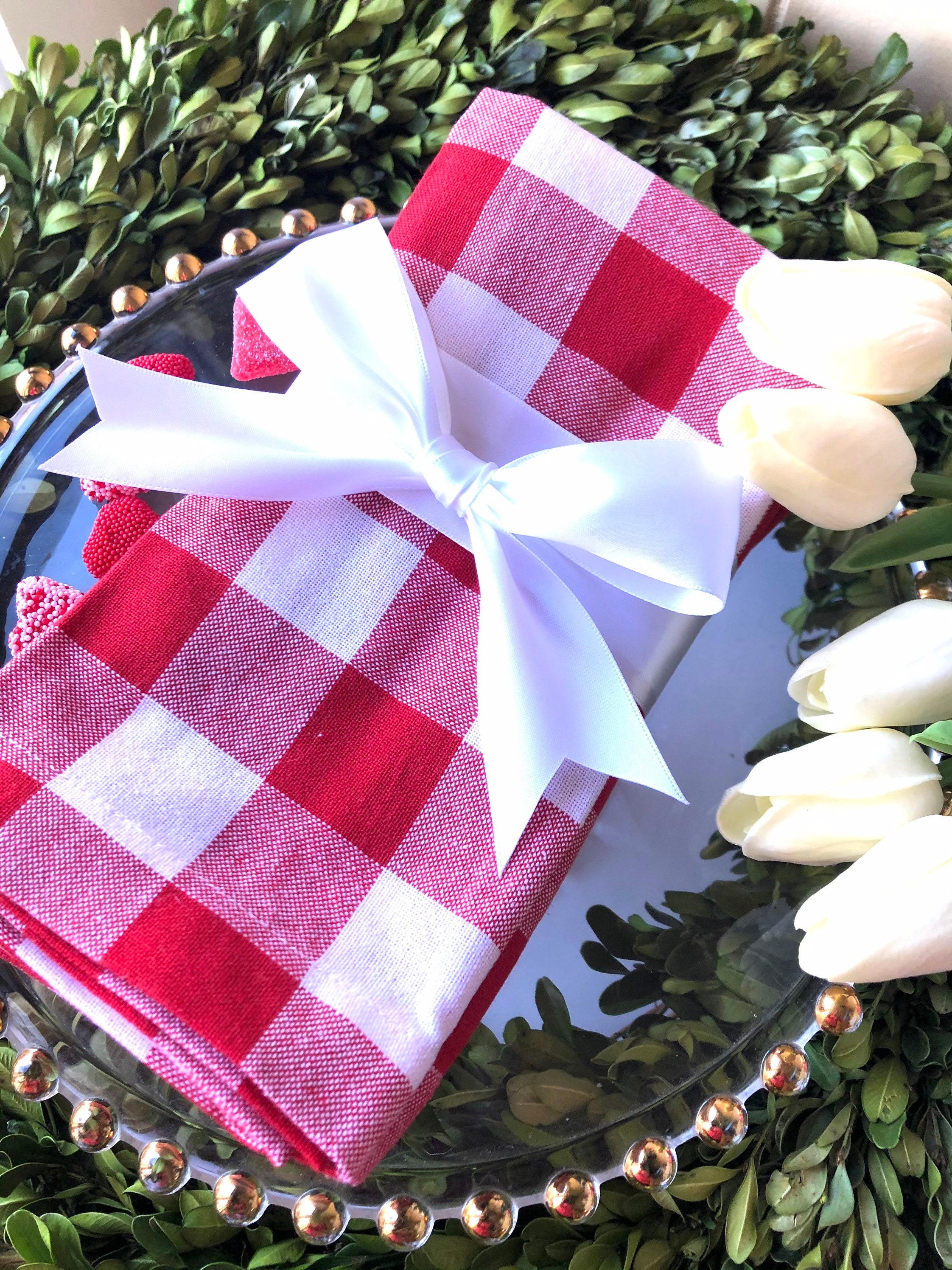 Valentines Day cloth napkins valentines napkins set of 4 Etsy