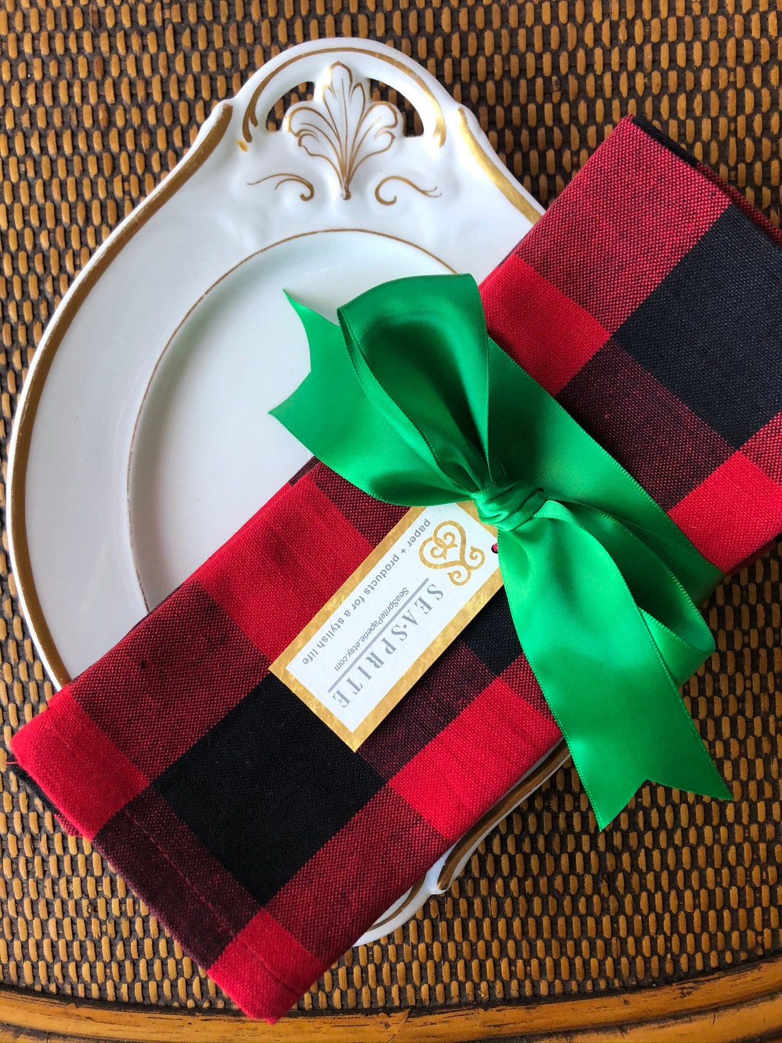 Set of 4 Cloth Napkins OR Table Runner Cloth Napkins Set Red Etsy