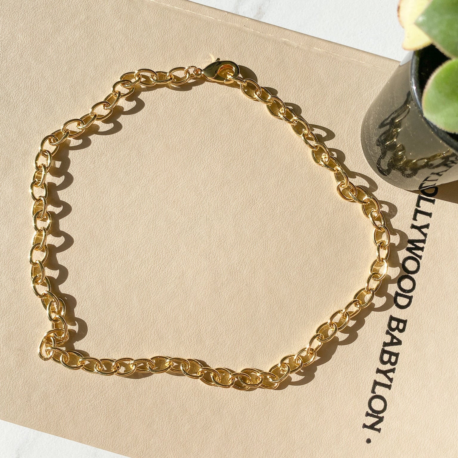 Gold Cable Chain Necklace Chunky 14K Gold Filled Chain Etsy