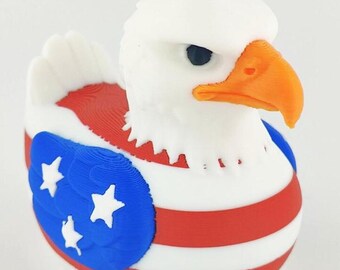 4th of July Bald Eagle - 3D Printed Dashboard Buddy