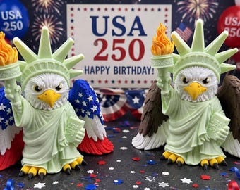 4th of July Liberty Eagle Collectible Figurine, 250th American Independence Day Decor