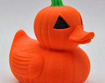 Jack-O-Lantern Halloween Duck - 3D Printed Dashboard Buddy