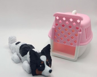 Papillon Flexi Fidget Toy, Stress Relief Keychain, Backpack Charm, Pet Lover Gift