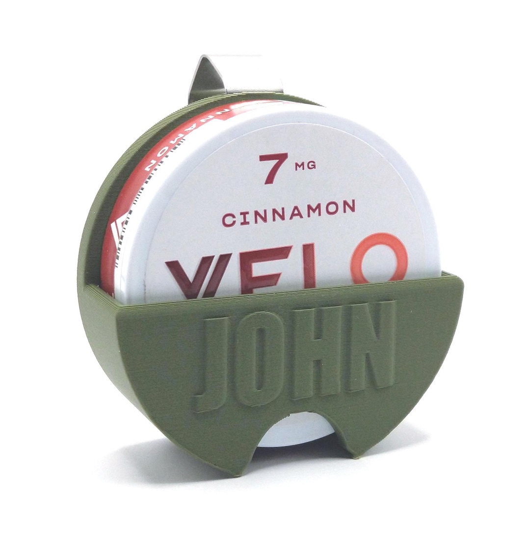 Custom Dip, Chew, Snuff, Tobacco, Nicotine Pouch Can Visor Clip