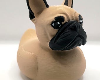 French Bulldog Duck - 3D Printed Frenchie Dashboard Buddy - Many Color Options