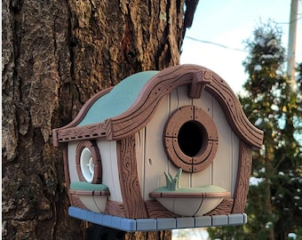 Hobbit House Bird House, Garden Decor