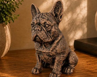 Sitting French Bulldog Statue Figurine | Hand-Finished Figurine | Unique Dog Lover Gift & Home Decor