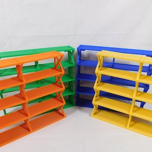 Hot Wheels Matchbox 10 Car Display Stand Industrial Design With Hidden Wall Mount Hook Hole Hanging Shelf Storage Mini Storage