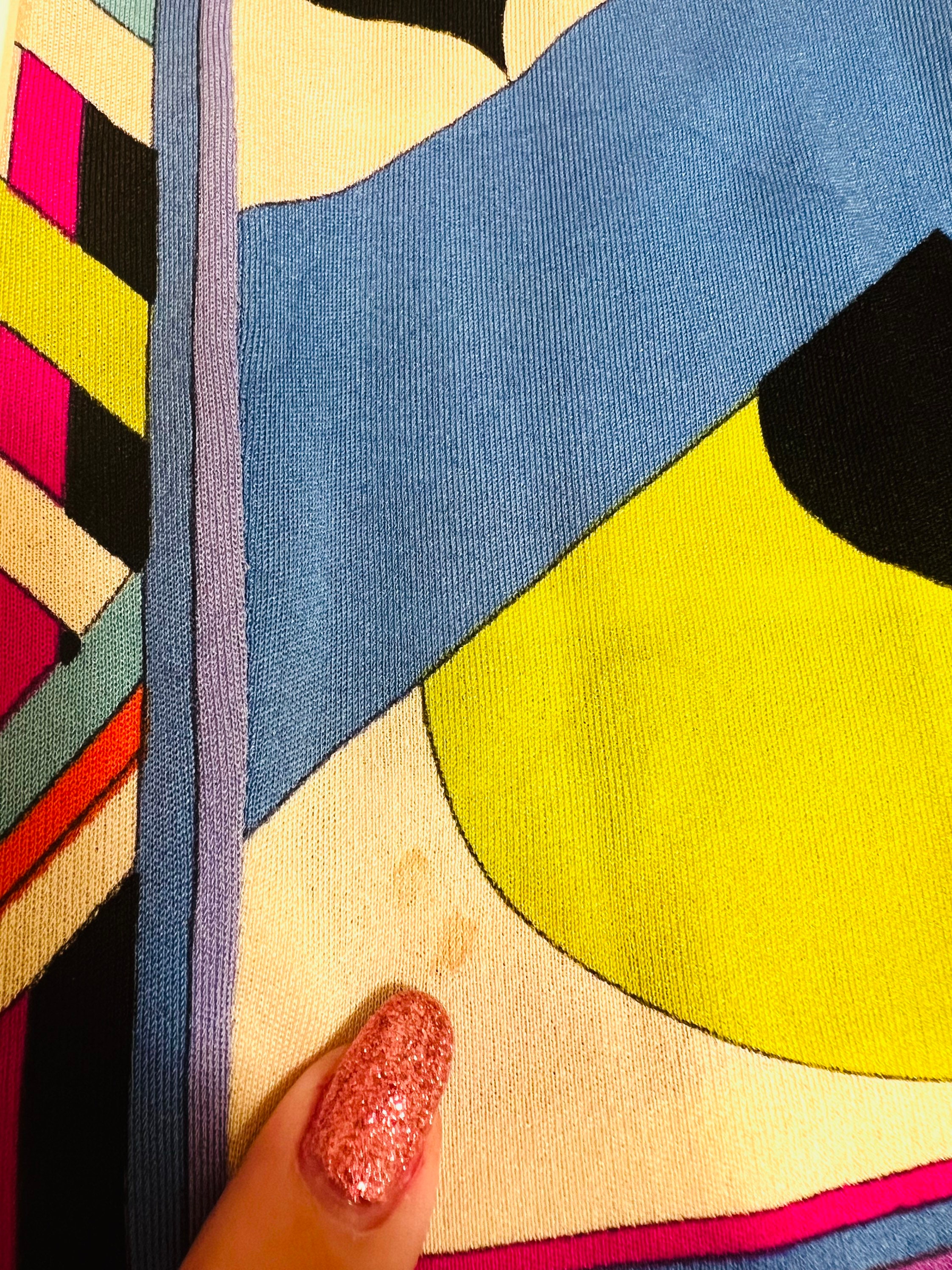 Vintage EMILIO PUCCI 1960's Rainbow Geometric Kaleidoscopic