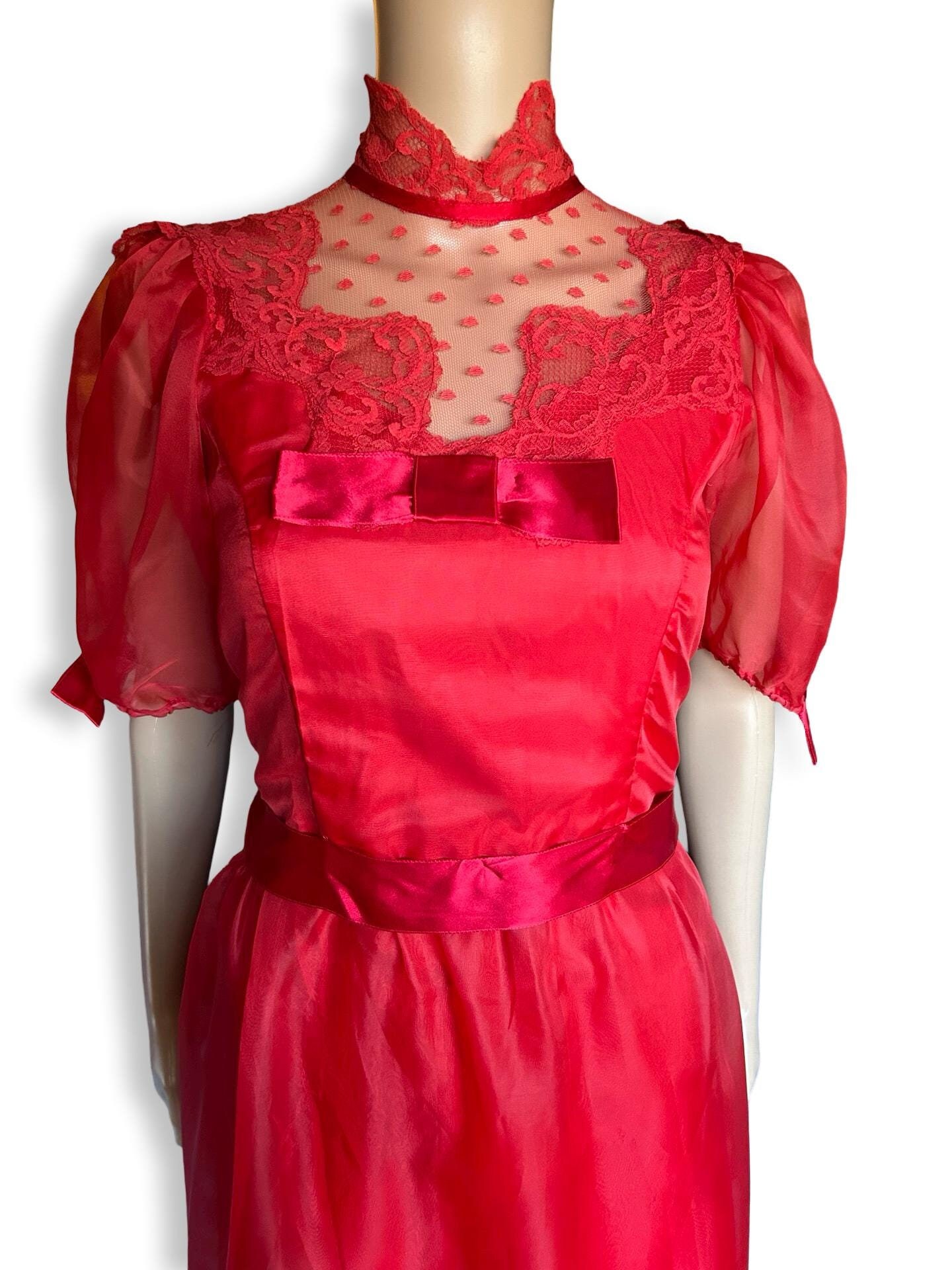 Red Lace Beetlejuice Dress - Etsy
