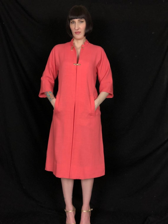 Vintage 1960's Pauline Trigere A-Line Shift Dress… - image 2