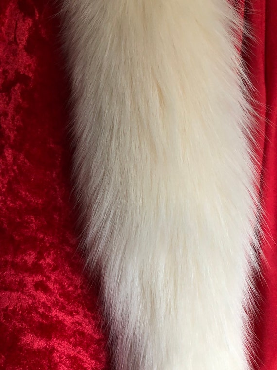 Regal Vintage 1990's Fluffy White Fox Fur Trimmed… - image 10