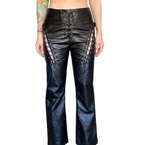 Y2k Lace up Pants - Etsy