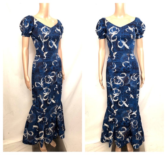 ALFRED SHAHEEN Vintage 1950's Hawaiian Abstract Ti