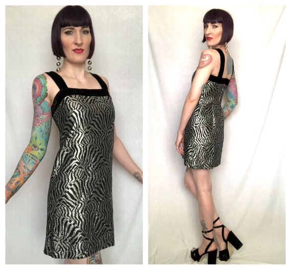 Vintage 1960's Space Age Silver Metallic Lurex an… - image 4