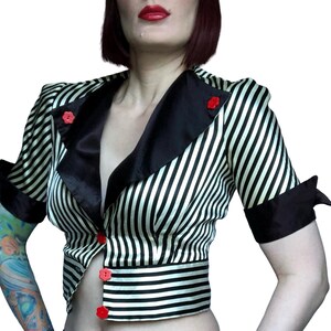 Striped Satin Blouse Etsy