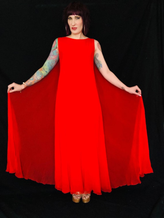 strapless open back dress 1950s Designer Red Silk Satin New Look Cocktail Dress New! ON HOLD   Coutura Vintage