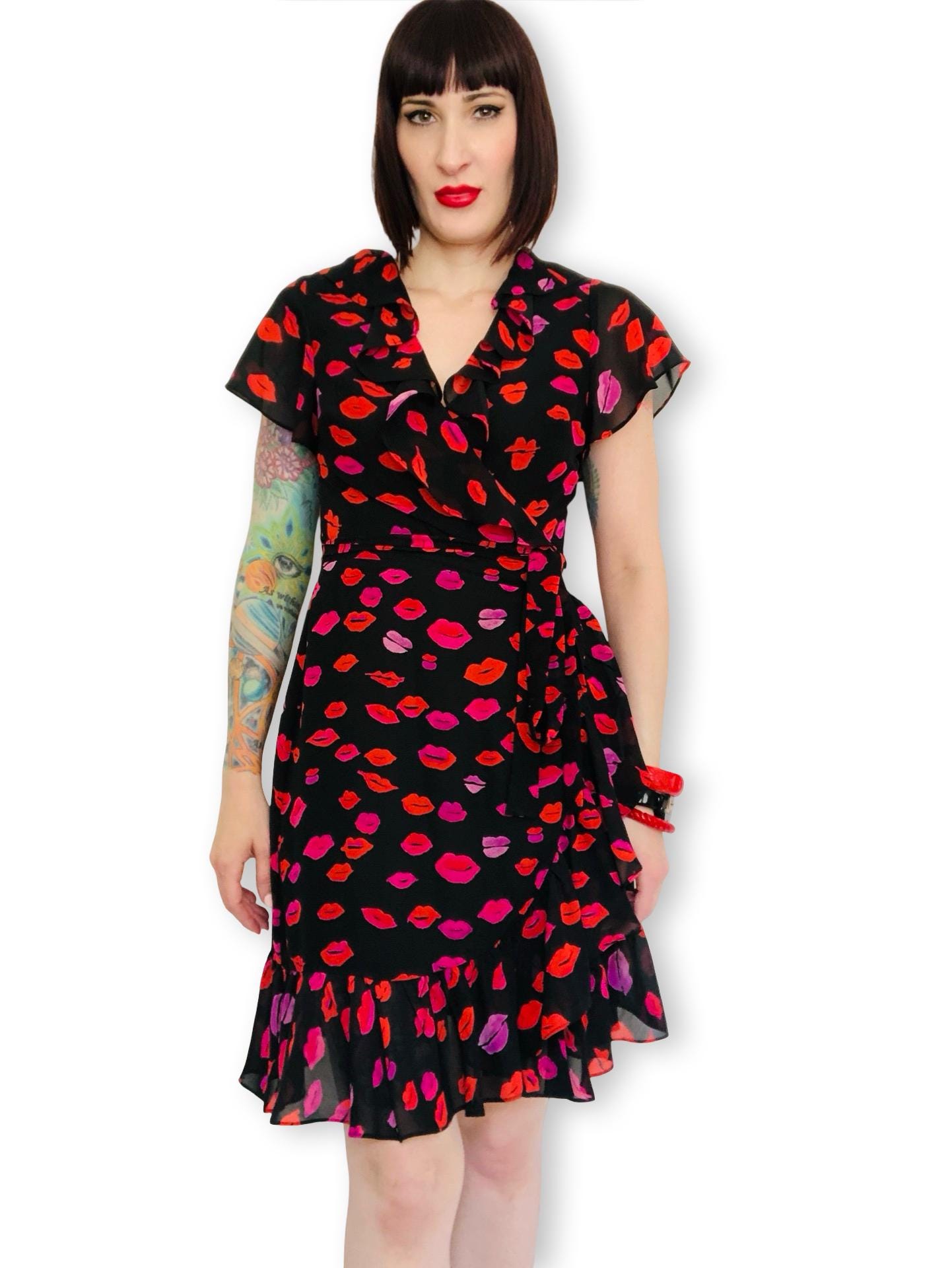 knee length dresses for ladies Honeymoon Crossover Halterneck Maxi Dress Wine
