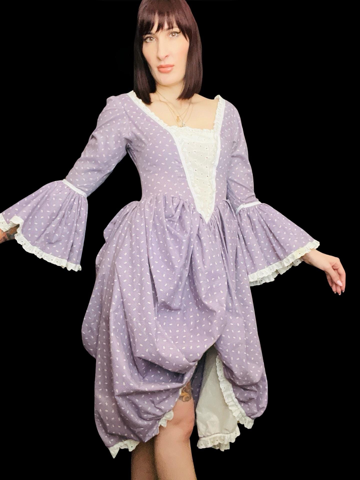 open lace back dress Purple Spring Dress