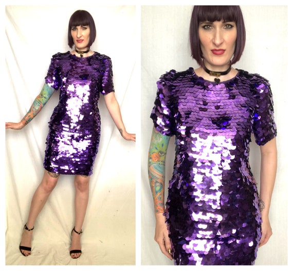 fish scale sequin dress