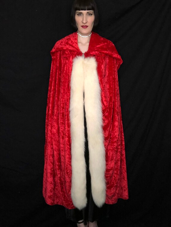 Regal Vintage 1990's Fluffy White Fox Fur Trimmed… - image 5